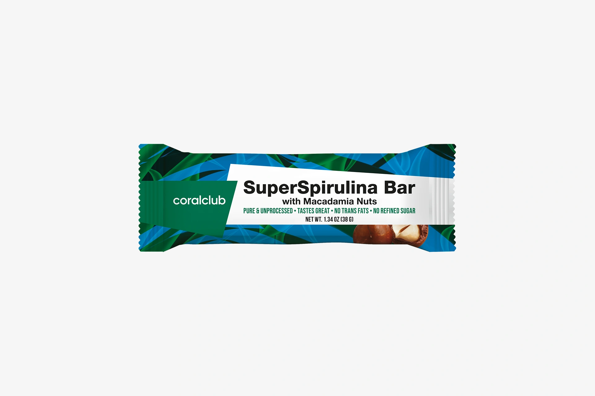 SuperSpirulina Bar with Macadamia Nuts